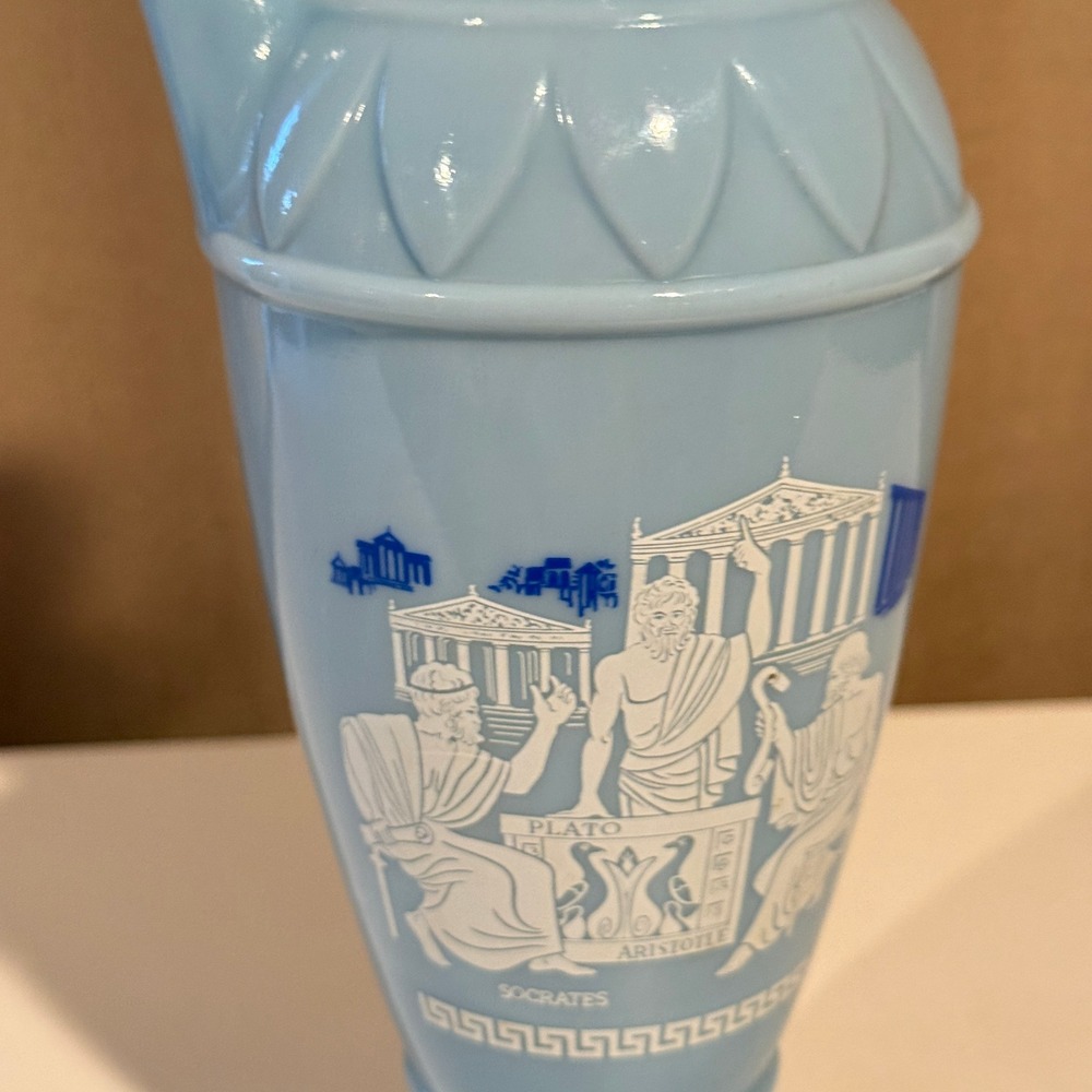Vintage Jim Beam Greek Philosophers Milk Glass Decanter Socrates Plato Aristotle - Picture 4 of 8